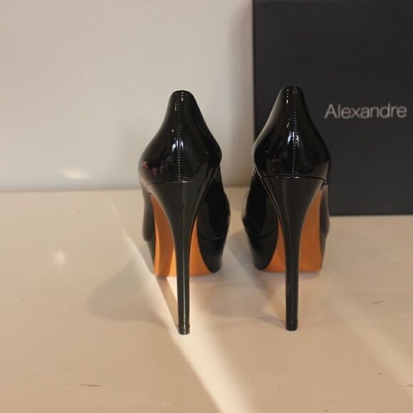 NEW Alexandre Birman Black Scarpin Meia Pata Eclipse Platform Shoes - Picture 5 of 9
